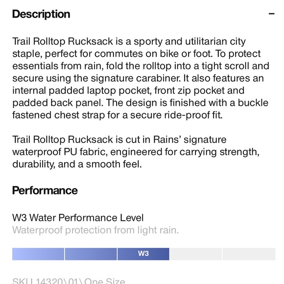 RAINS Trail Rolltop Backpack - Picture 8 of 8